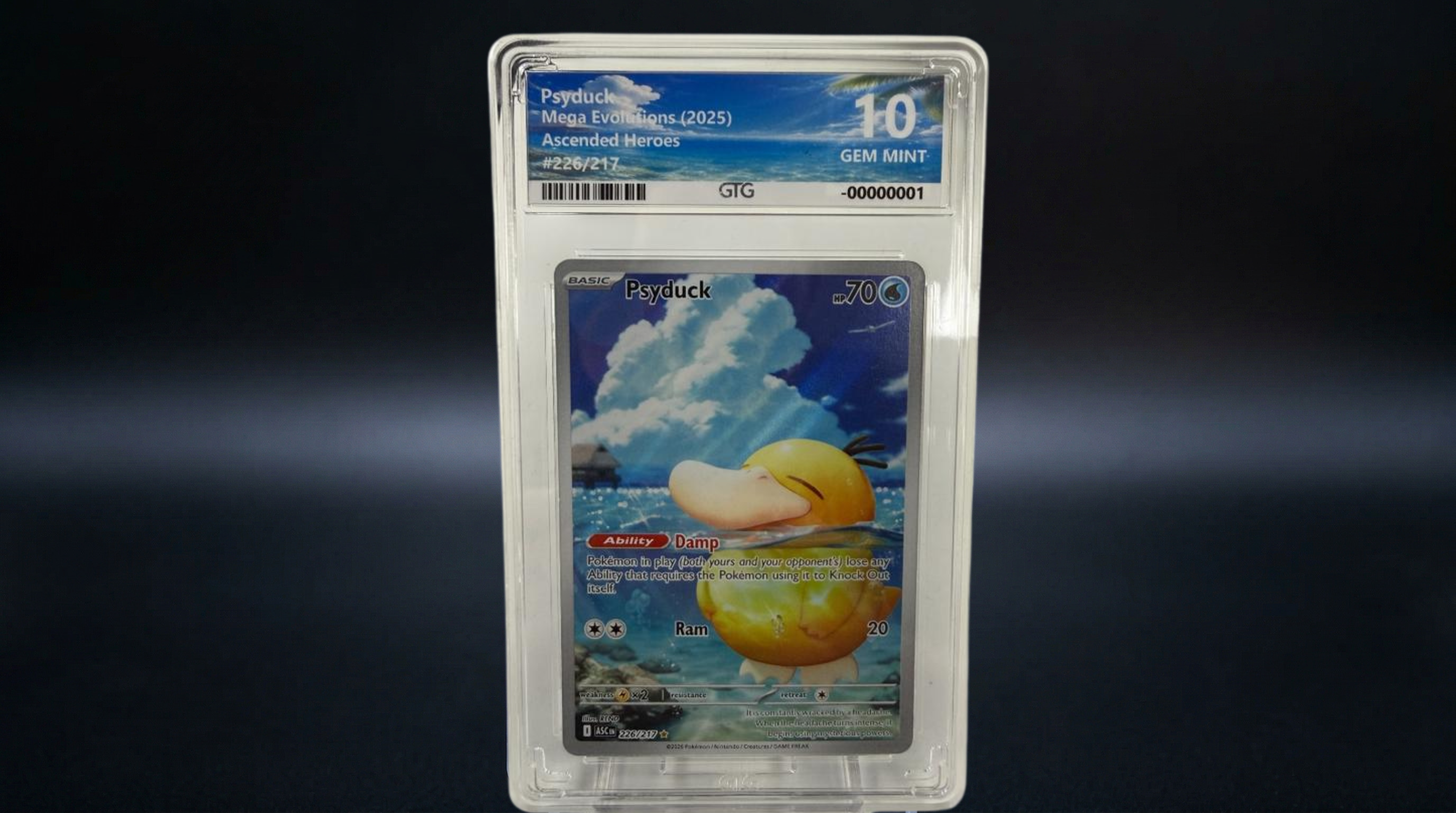 God Tier Grading slab showing a full card in its protective case
